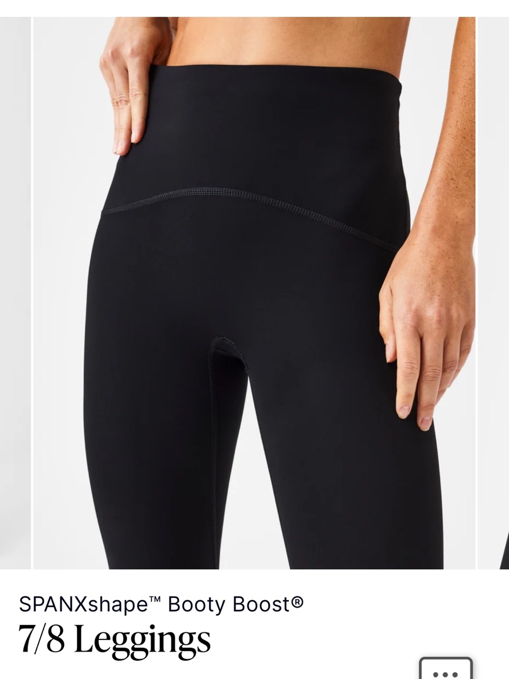 SPANX Black Booty Boost High-Waist Leggings 7/8 length - Picture 9 of 10